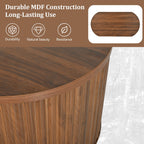 Lift Top Coffee Table With Hidden Compartment, Modern Oval Lift Tabletop For Home Living Room