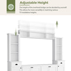 Minimalist Entertainment Wall Unit Set With Bridge For TVs Up To 75"