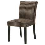 Dermott Upholstered Parson Dining Side Chair Chocolate (Set of 2)