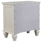 Sandy Beach 4-piece Eastern King Bedroom Set Cream White