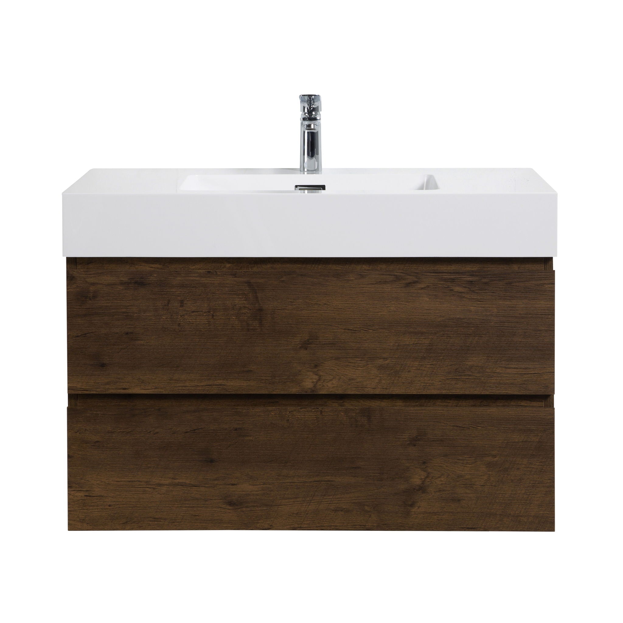 Alice - Bathroom Vanity Wall Mounted With Sink, Large Storage