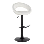 Posh - Contemporary Adjustable Barstool With Swivel & Rounded T Footrest (Set of 2)