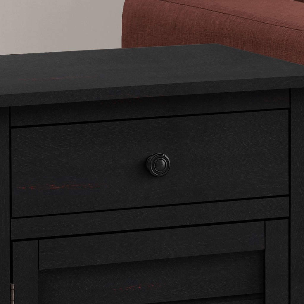 Accent Nightstand, Storage Drawer, Transitional