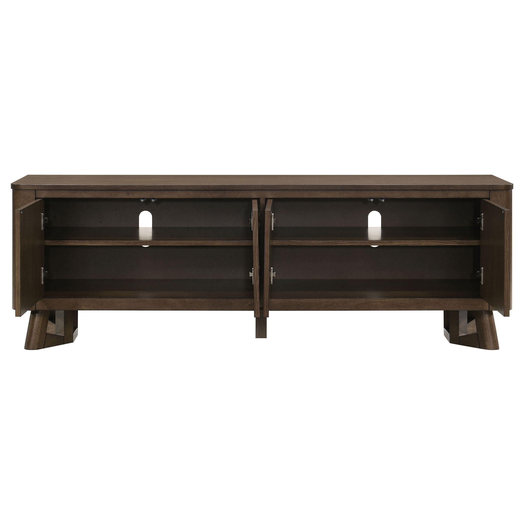Trotter 71-inch 4-Door Wood TV Stand Media Console Brown