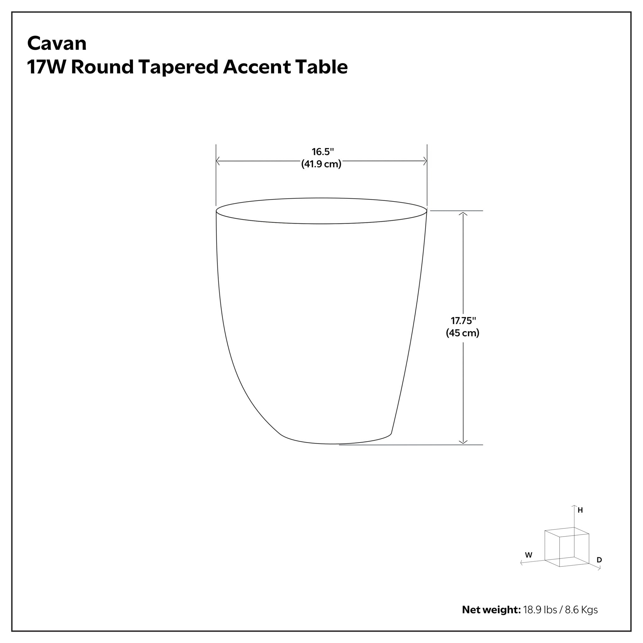 Cavan - Cast Aluminum Side Table - Antique Brass