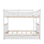 Bunk Bed With Ladders And 2 Storage Drawers