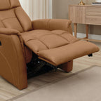 Oslo - Power Recliner With Manual Adjustable Headrest And Power Footrest - Brown