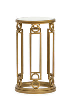 Lorena - Round Accent Table - Burnished Brass
