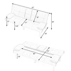 Sofa Bed With Foldable Design And Cup Holder