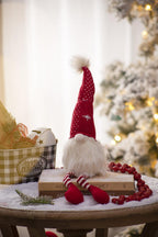 Christmas Gnomes Decorations, Christmas Table Home Ornaments For Holiday Party Gifts (Set of 2) - White / Red