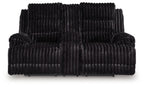 Rhine Falls - Double Reclining Power Loveseat With Console - Onyx