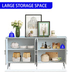 Modern Lacquered 4 Door Wooden Cabinet Sideboard Buffet Server Cabinet Storage Cabinet, For Living Room, Entryway, Hallway, Office, Kitchen And Dining Room