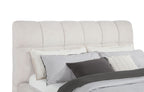 Nollet 48-inch Upholstered California King Platform Bed Cream