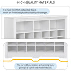 24 Shoe Cubby Console, Shoe Cabinet - White