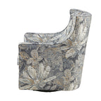 Swivel Glider Chair With Upholstery And Metal Base - Multicolor
