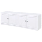 Laughlin 4-door Engineered Wood 78-inch TV Stand White