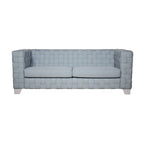 Saree - Sofa - Light Teal Chenille & White
