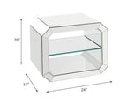 Dominic - 20" Accent Table - Mirrored