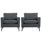 Nordic Retro Light Luxury Upholstered Sofa Chair