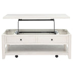 Payne 48-inch Mobile Lift Top Coffee Table Distressed White