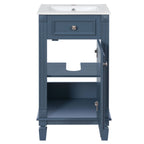 Bathroom Vanity With Sink, Soft-Closing Door, Adjustable Shelf