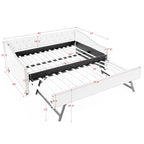 Upholstered Daybed With USB Charging & Pull Out Bed