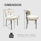 Mid-Century Modern Dining Chair With Curved Backrest