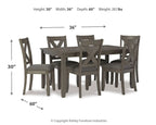 Caitbrook - RECT DRM Table Set (Set of 7) - Gray