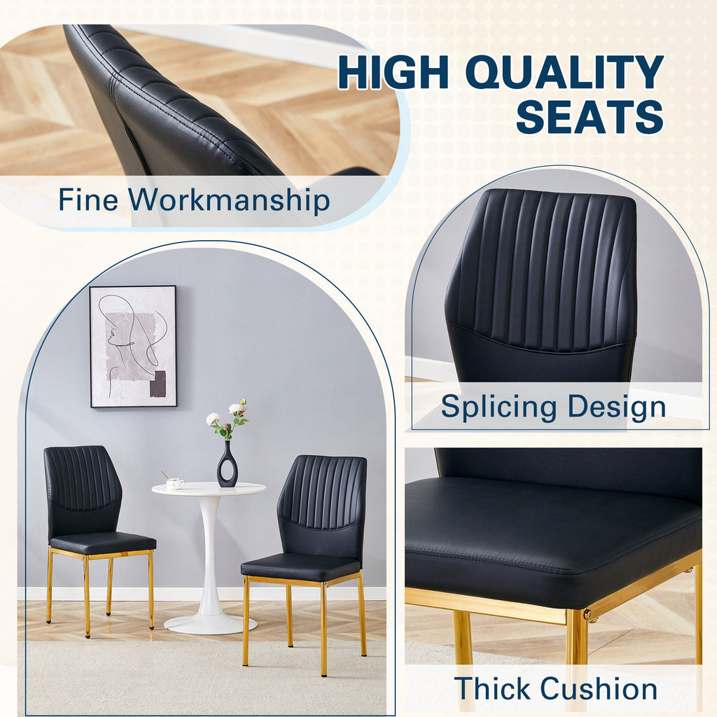 Luxury Simple Chair With Metal Leg