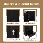 Bathroom Vanity With Sink, Soft Close Door, Adjustable U-Shaped Shelf