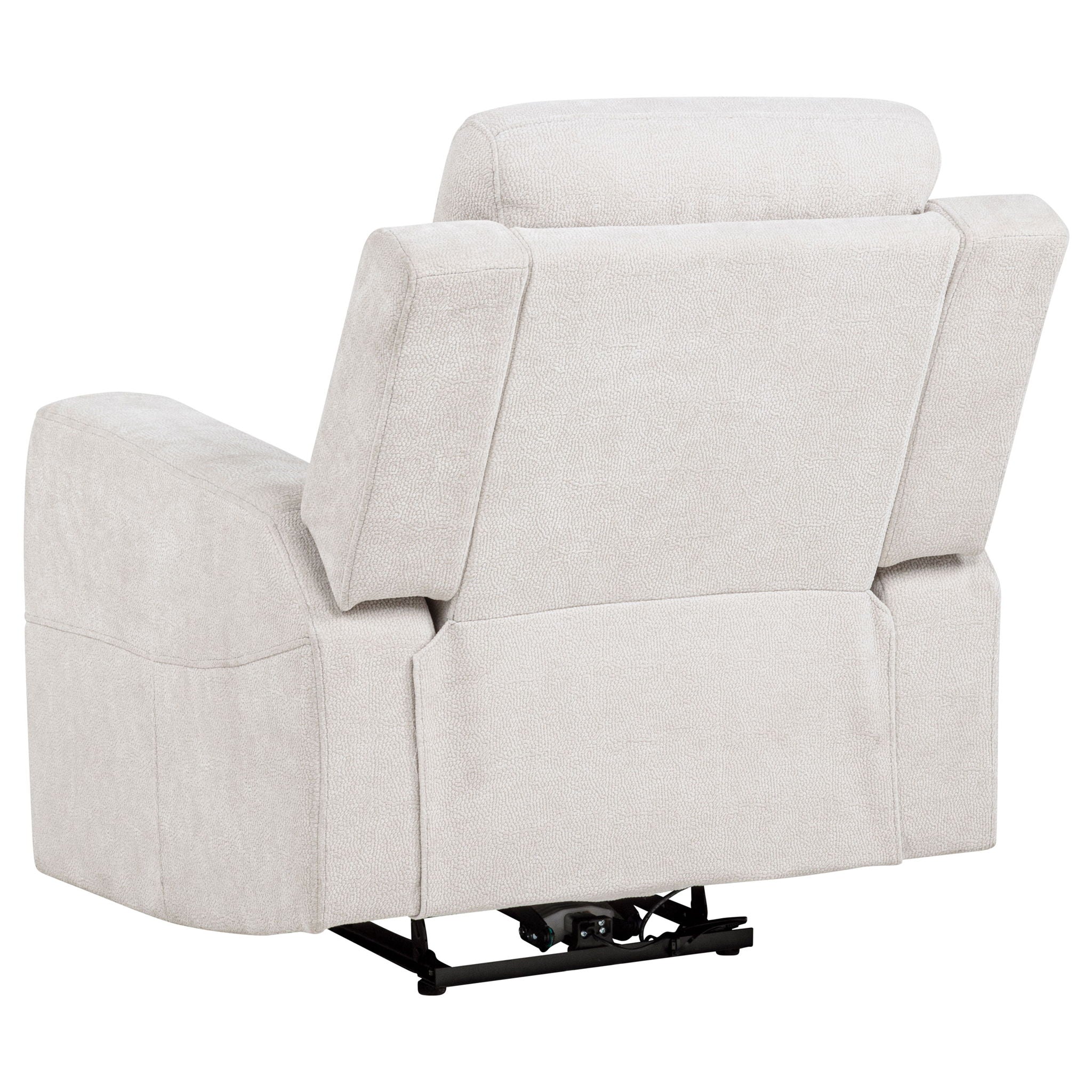 Kennett Chenille Upholstered Power Recliner Chair Ivory