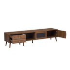 76" TV Stand, Entertainment Center With Storage Cabinets, TV Media Console Table For Living Room - Natural