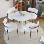 Mid-Century Modern Dining Chair With Curved Backrest