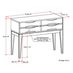 Harper - Hallway Console Table - Walnut Brown