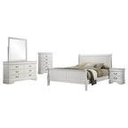 Louis Philippe 5-piece Full Bedroom Set White