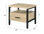 Yawan - Accent Table - Oak & Black