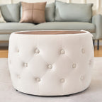 Nesting Ottomans 2 Piece With Tray, 4 In 1 Function