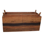 Sierra 6 Drawer Sideboard, Wood Credenza / Cabinets / Chests / Nightstands - Natural Wood / Brown