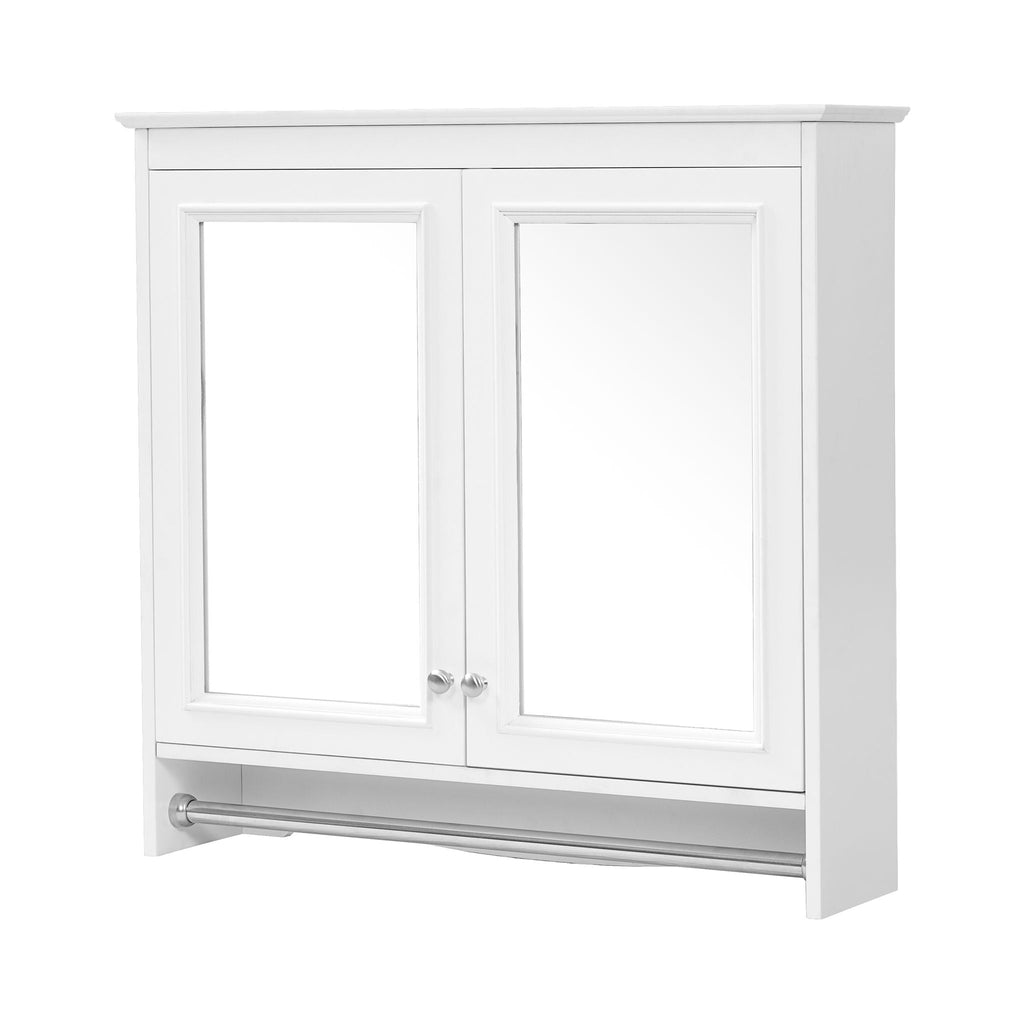 Modern Wall-Mounted Mirror Cabinet With Adjustable Shelves, Soft-Close Doors, High-Definition Mirror