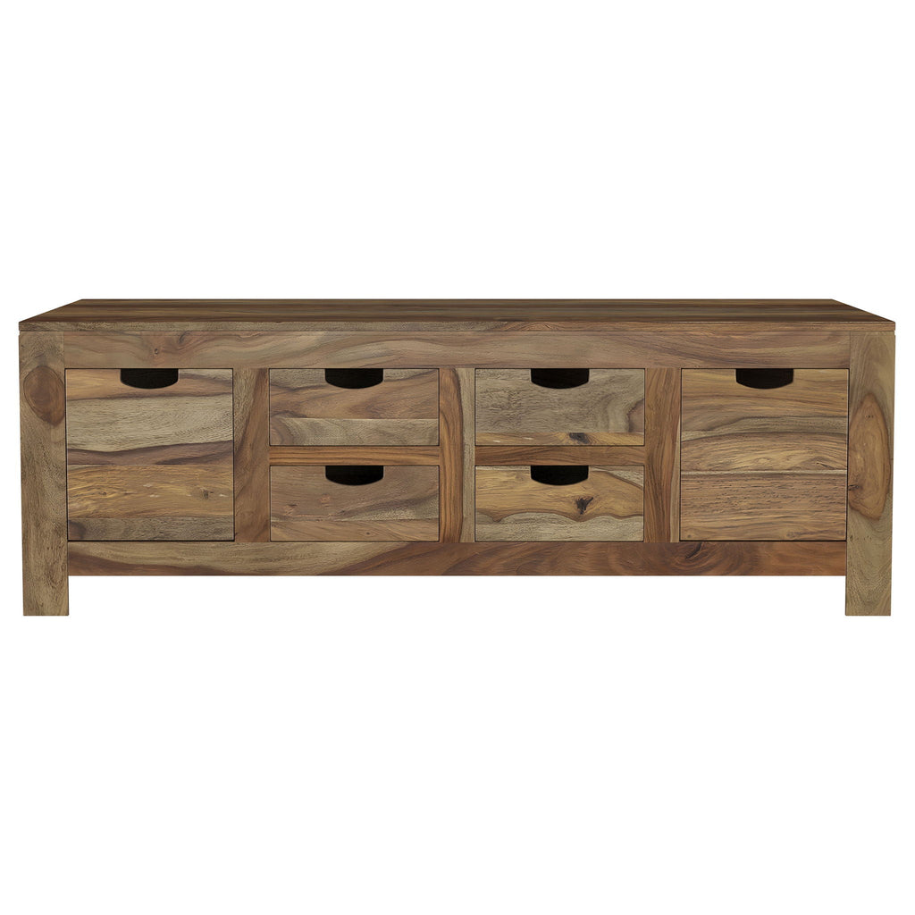 Esther 6-drawer Solid Wood Coffee Table Natural Sheesham