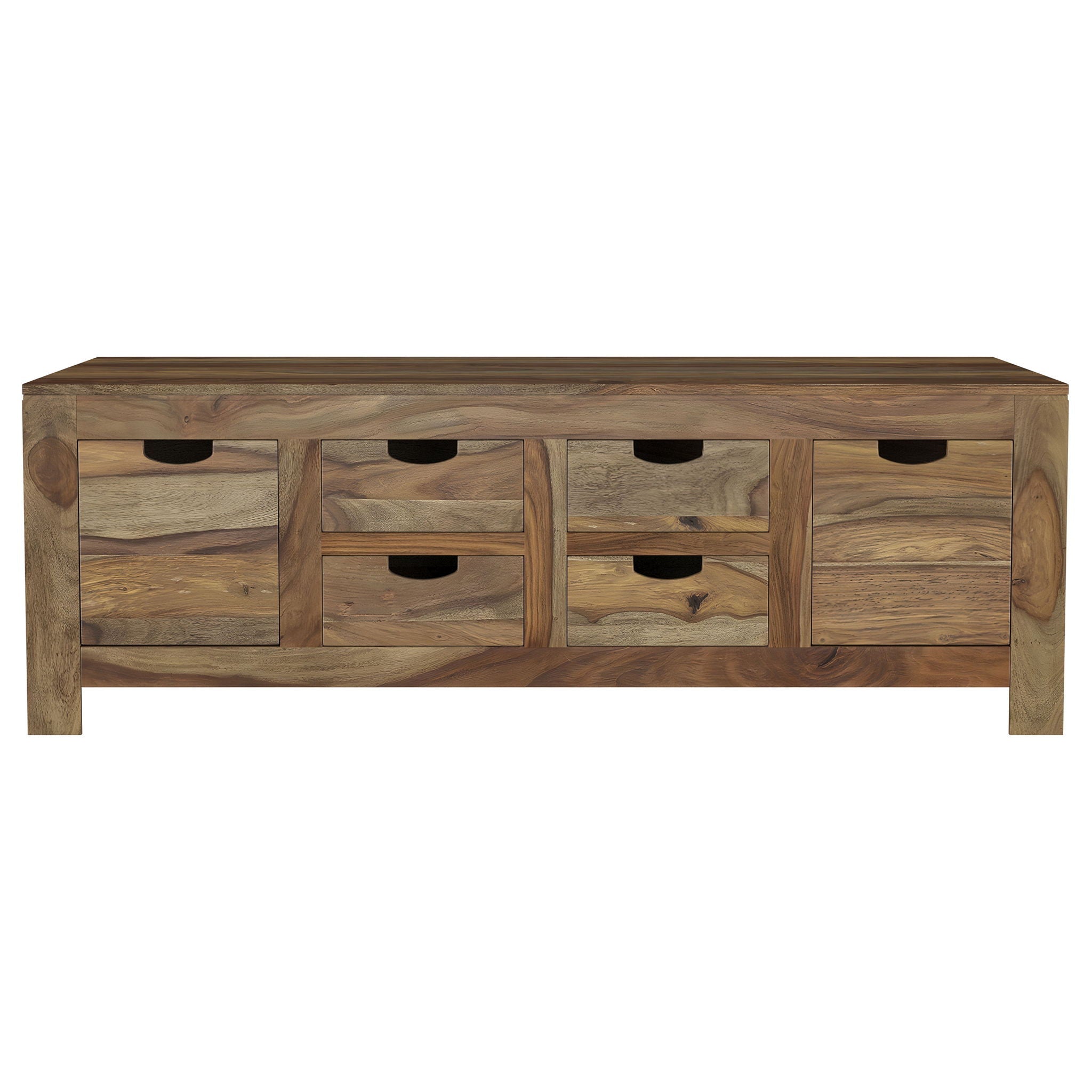 Esther 6-drawer Solid Wood Coffee Table Natural Sheesham