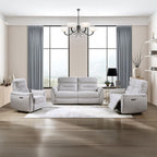 Eastre - Power Motion Loveseat With USB Port - Beige Chenille