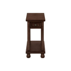 Accent End Table, Storage Drawer, Traditional - Espresso