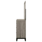 Valen 6-drawer Bedroom Dresser and Mirror Light Taupe