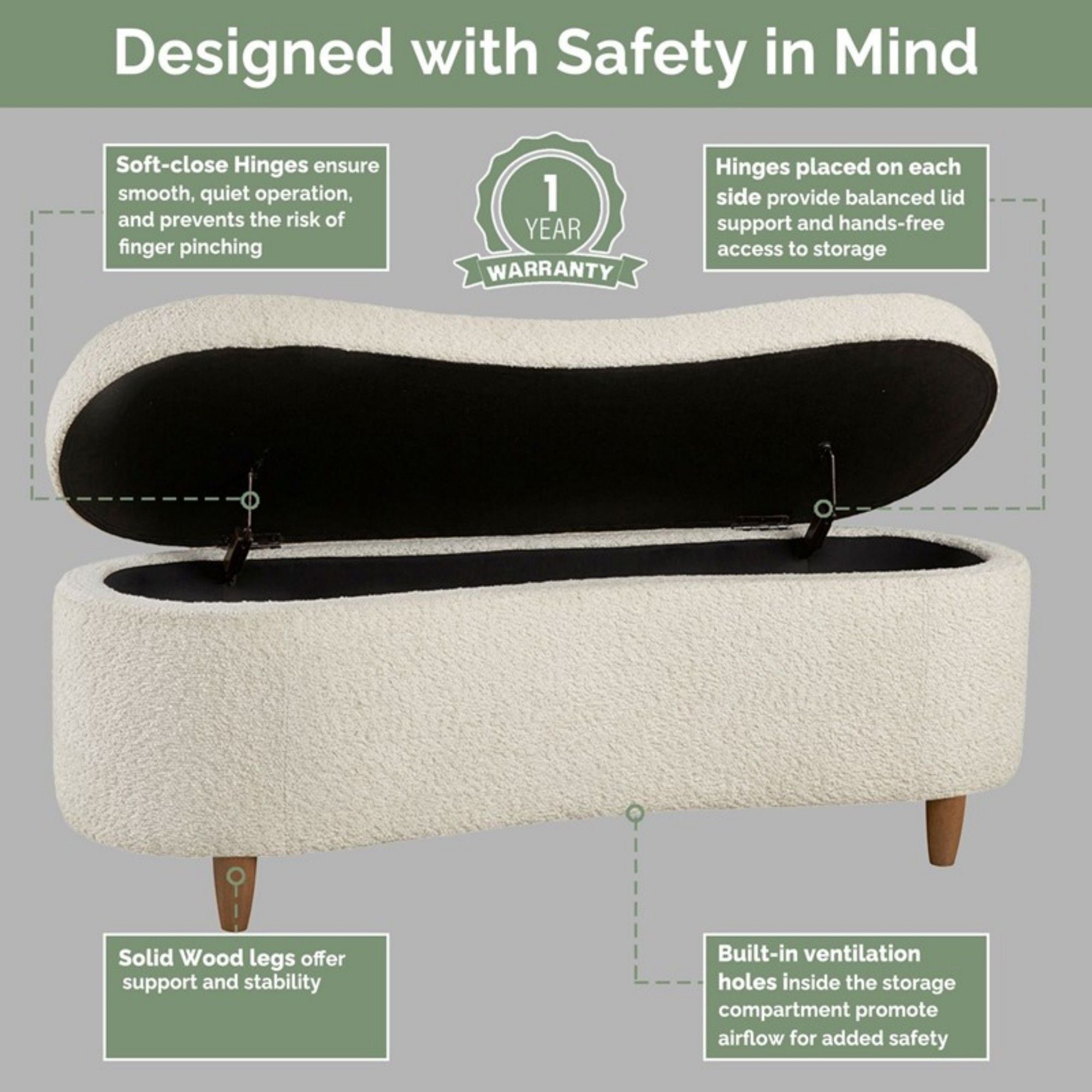 Flip Top Storage Bench
