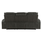 Taddeo - Power Motion Sofa With Power Headrest, USB, Wireless Charger, LED & Reading Light - Dark Gray