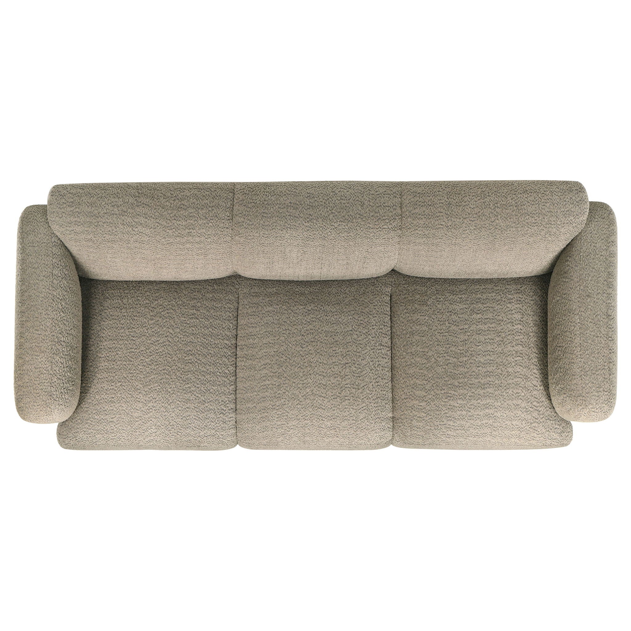 Dorset 3-piece Upholstered Round Track Arm Sofa Set Brown