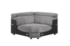 Alwin - Modular Wedge - Dark Gray Fabric