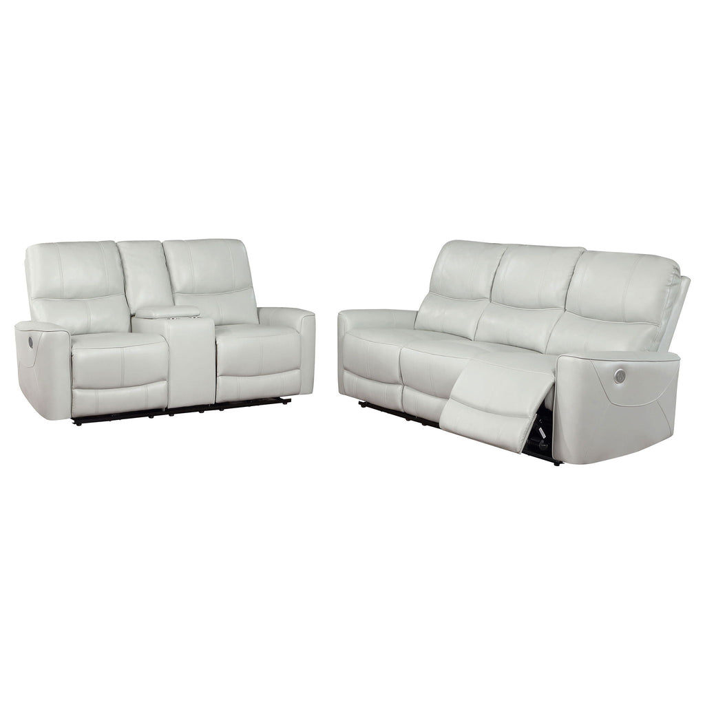 Greenfield 2-piece Power Reclining Sofa Set Dove Grey