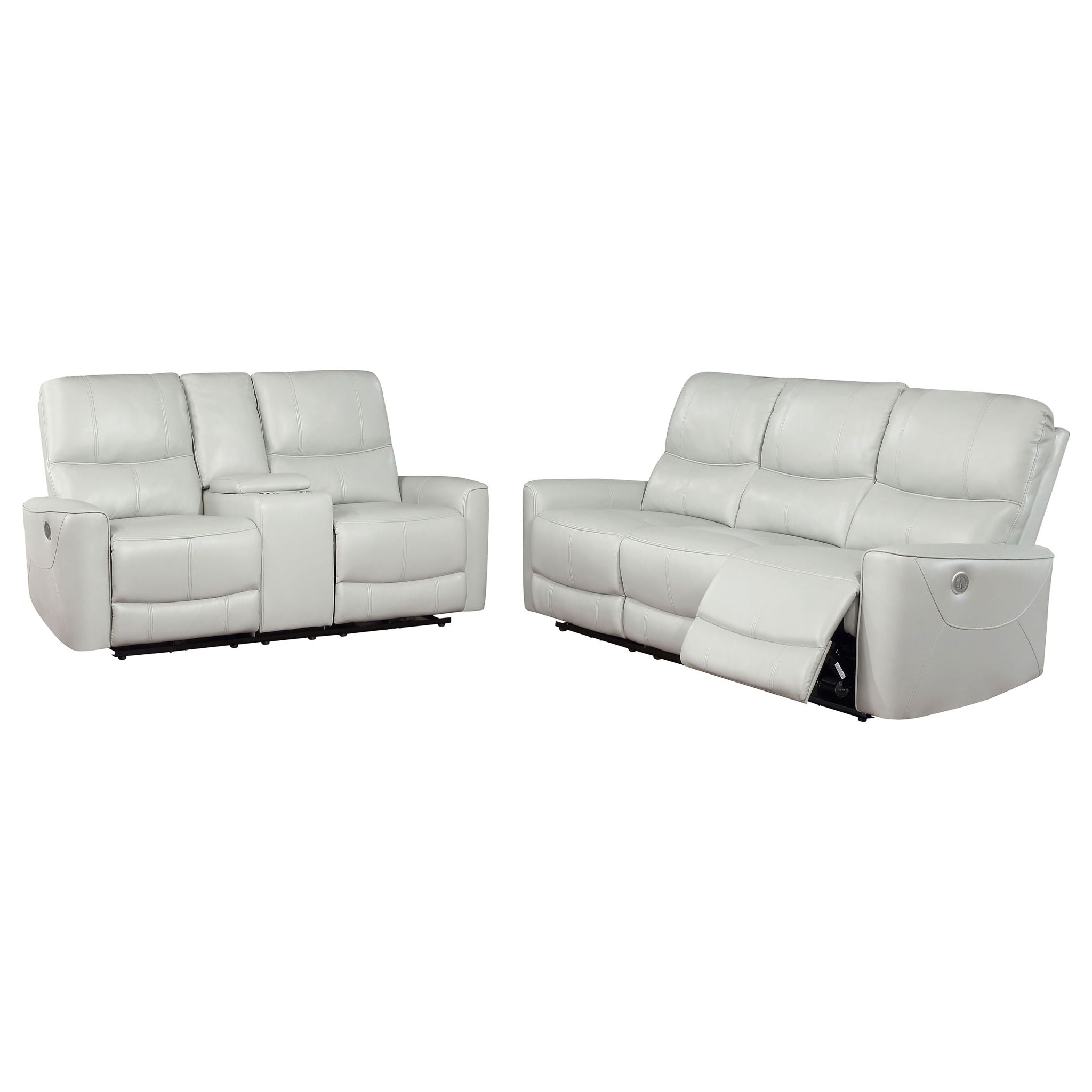 Greenfield 2-piece Power Reclining Sofa Set Dove Grey